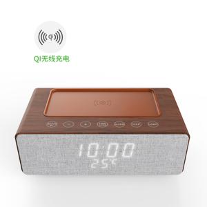 China M15 Wireless Charging Clock Bluetooth Speaker with time and light / Multifunctional dj speaker box on sale