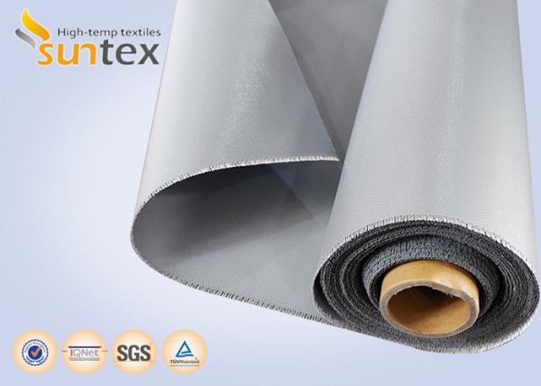 Quality Silver Grey Fiberglass Fire Resistant Welding Blanket Silicon Rubber Colored Fiberglass Cloth for sale
