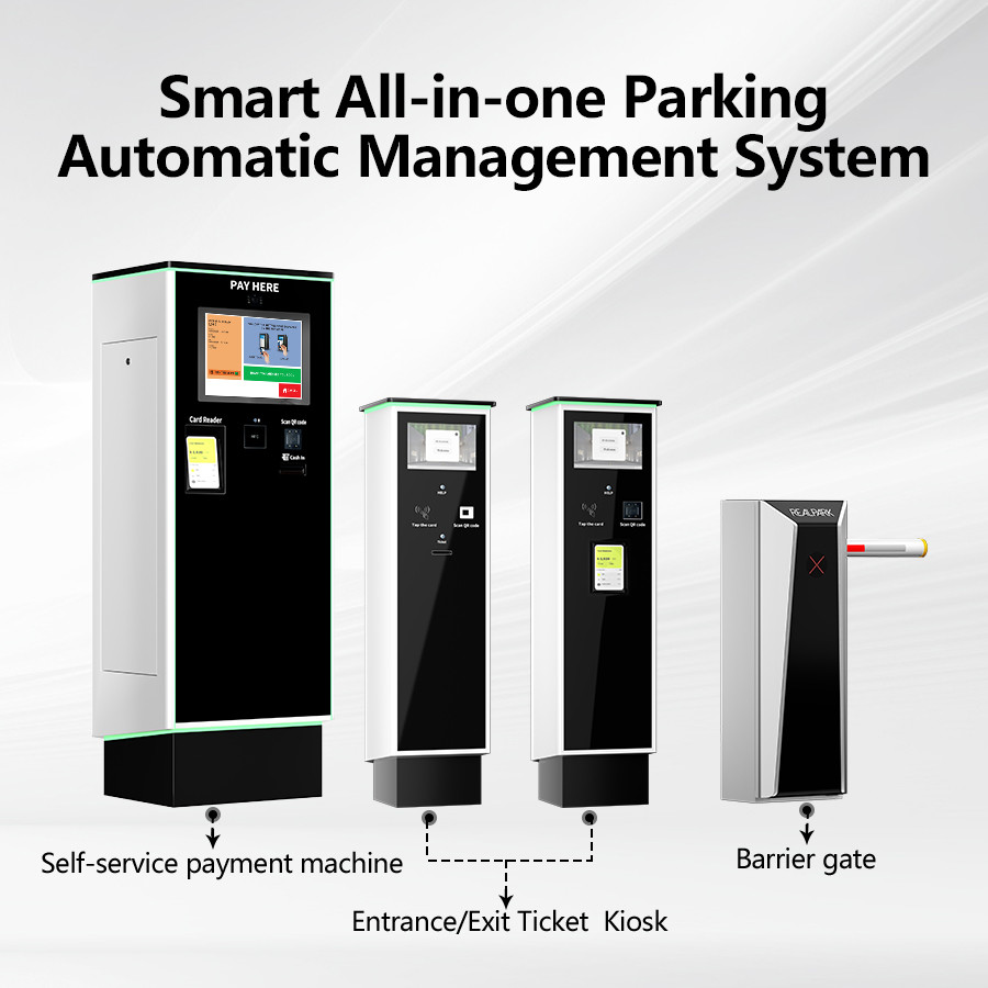 Electricity Powered Floor Standing Parking Kiosk with Optional Colors and Connectivity