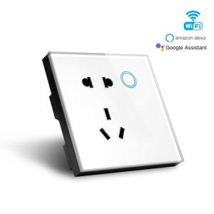 Wholesale EU Smart Plug Socket With Google Home Metering Overload Protection from china suppliers