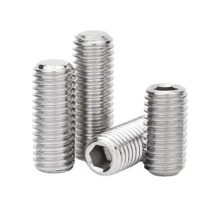 China NXF ASTM DIN JIS 316/0Cr17Ni12Mo2/1.4401 M6 12mm Stainless Steel 316 Headless Screws Flat Point Set Screw on sale