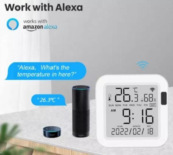 Quality Glomarket Tuya Wifi Smart Temperature Humidity Sensor Wireless Home Thermometer Hygrometer Detector for sale