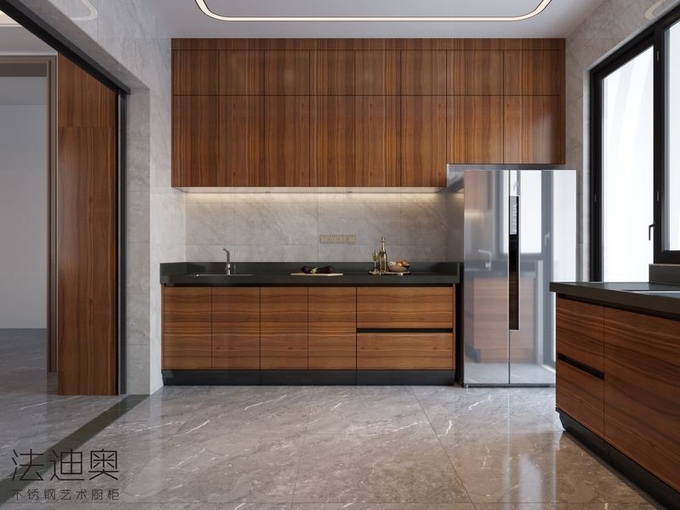 Modern Elegant Design And Durable Functionality Stainless Steel Kitchen Cabinets