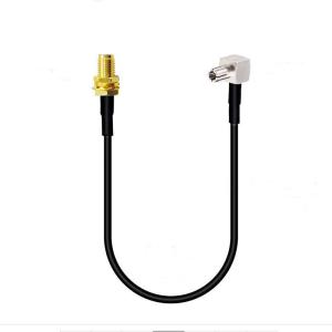China SMA Antenna Cable Assembly Patch Lead TS9 Right Angle To SMA Female Connector on sale