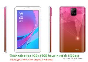 Wholesale 1024*600 DDR 1GB SSD 16GB Kids Tablet PC Android 5.0 CPU CortexTM A7 from china suppliers
