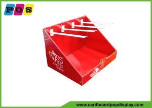 Recycled Paperboard POP Counter Top Cardboard Display With 8 Plastic Pegs CDU090