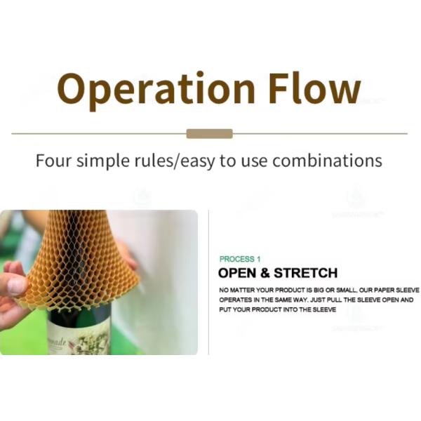 Custom Honeycomb Sleeves Recyclable Honeycomb Cushioning Wrap Flexible For Glass