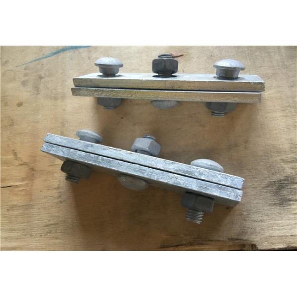 Steel Power Line Fittings Three Bolt Suspension Guy Cable Clamp For ADSS Cable