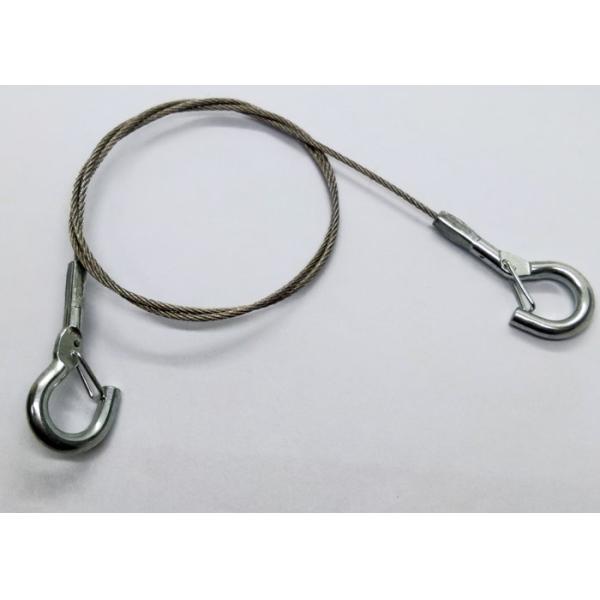 High Tensile Stainless Steel Wire Rope Sling 1/16 With Double Spring Hook