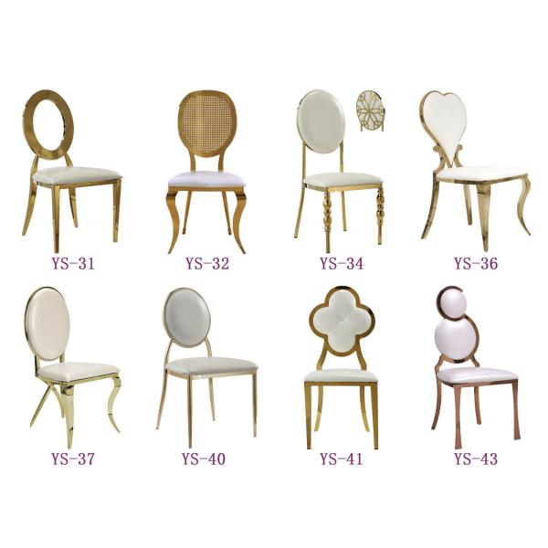 Stainless Steel Wedding Chairs Wedding Round Back Chair For Sale From Chiness Furniture Factory (YS-34)