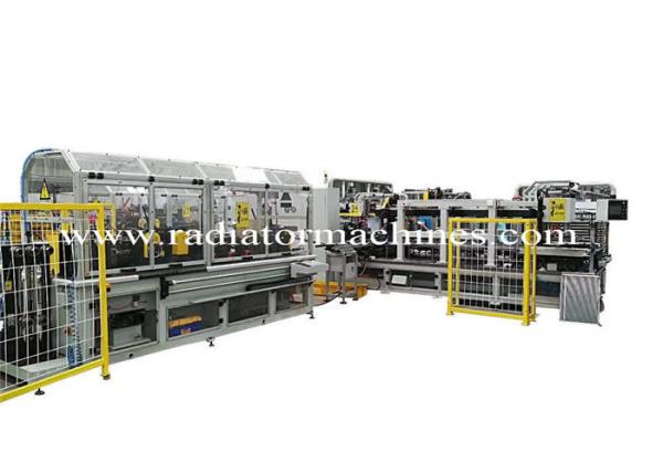 Quality Fully Automatic Radiator Production Line , Aluminium Radiator Core Builder Line for sale