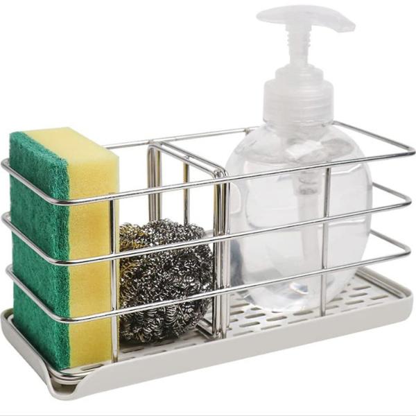 Quality Sponge Holder for Kitchen Sink for Countertop Or Wall Stick with Auto Overflow for sale