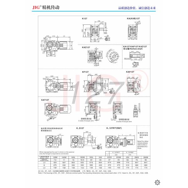 K Series Helical Gear Reducer Helical Bevel Gear Units