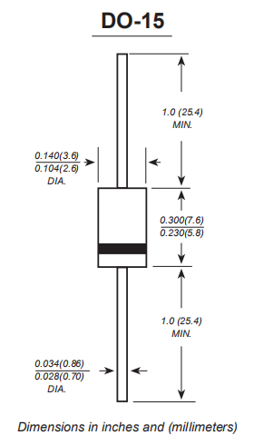 2a Super Fast Rectifier Diode ER 206 ER204 DO 15 Plastic Silicon Package