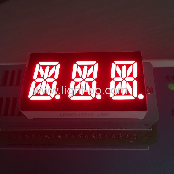 Ultra Red 0.54 Inch Triple Digit 14 Segment Alphanumeric Led Display