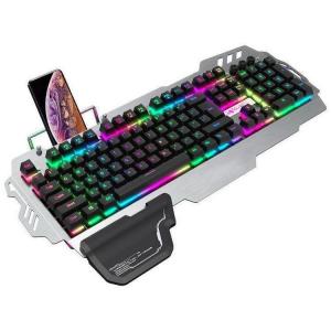 China Wired Gaming Mechanical Keyboard With A Mobile Phone Holder And Carpal Support Extremely Fast Green Shaft on sale