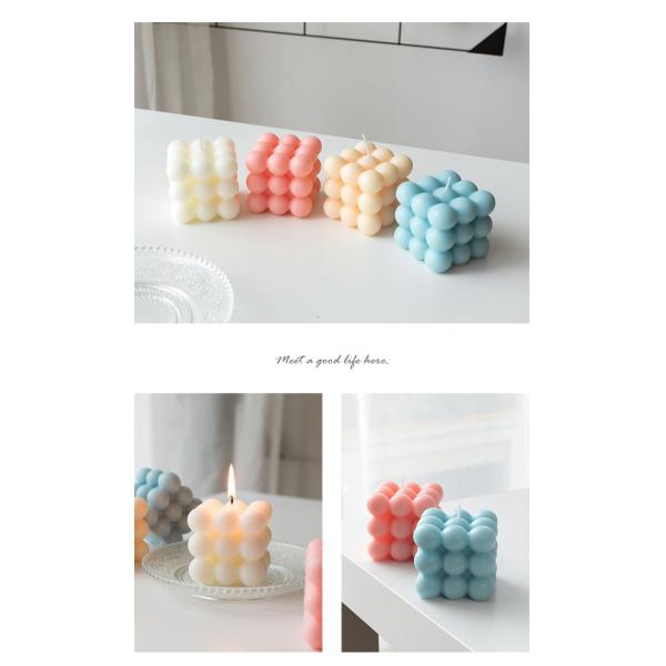 Round Magic Bubble Scented Soy Wax Candle For Bedroom