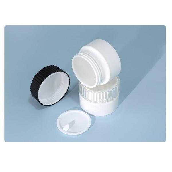 120g White Cream Jars Round Shape Personalized Plastic Jars For Cream
