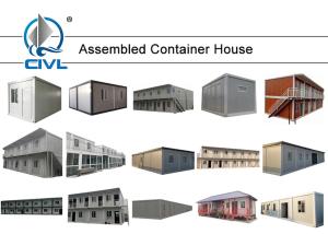 China Luxury Prefab Shipping Container Homes , Modern Container Design s Villa Tow House white colorme on sale