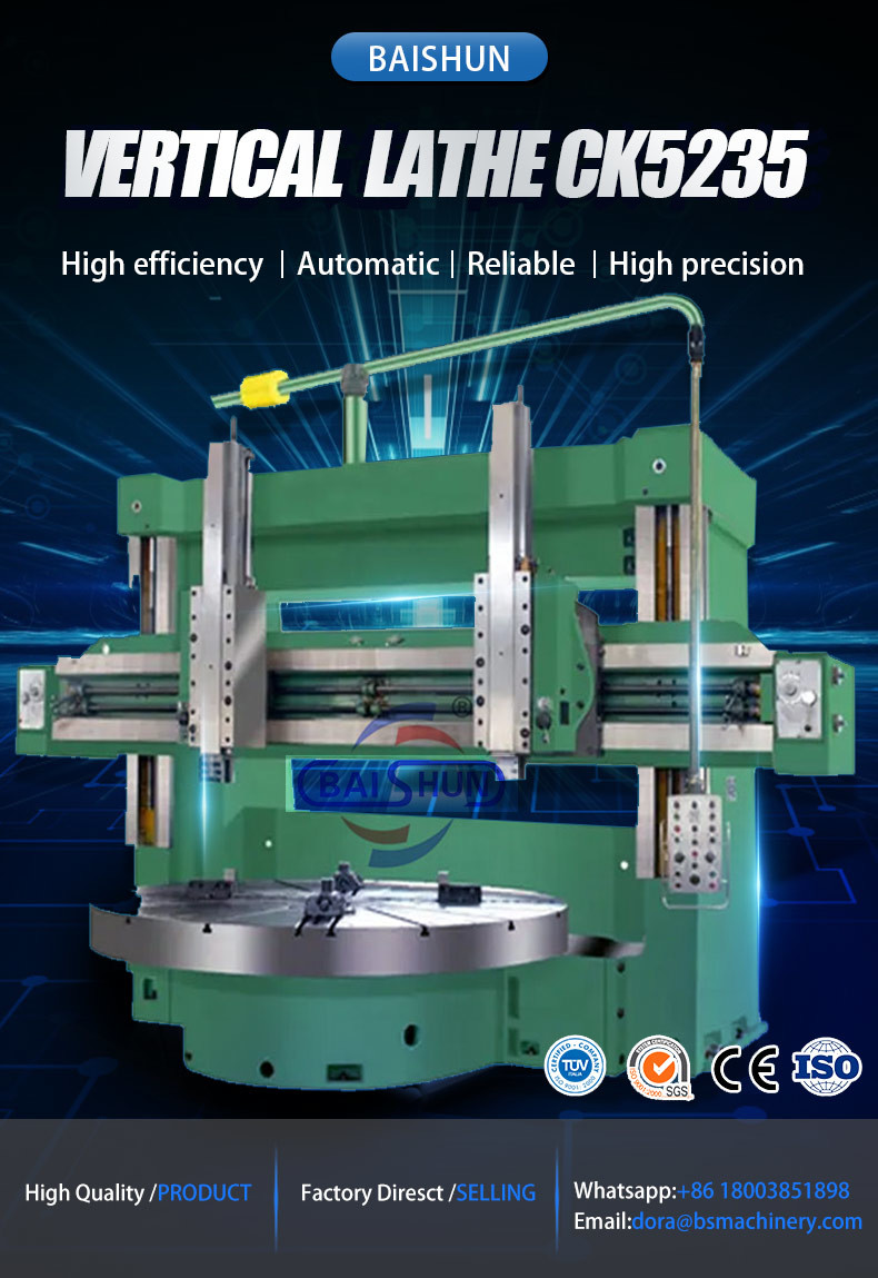 High Static And Dynamic Stiffness Heavy Duty VTL CNC Vertical Lathe Machine For Metal Working