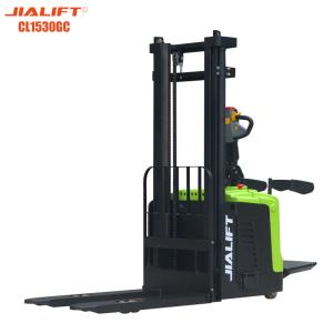 Wholesale 1500kg Electric Double Lifting Stacker Lifting Height 3030mm Industrial Power Stacker from china suppliers