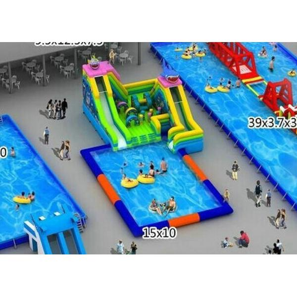 Summer Entertainment Inflatable Water Slide Park with High Frequency Welding