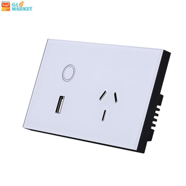 Quality Glomarket Smart Wall Socket With Switch Tuya App Phone Remote SAA Certificate for sale