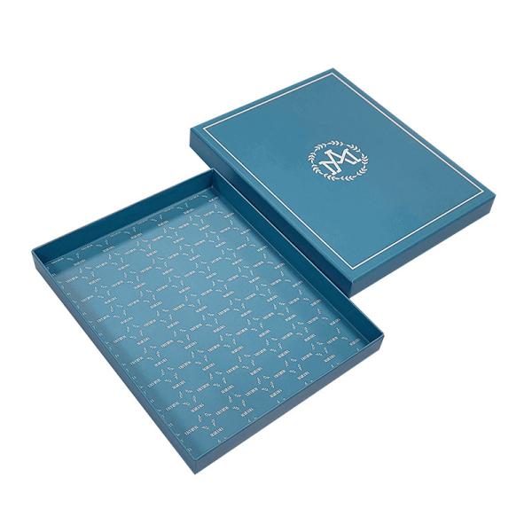 Own Logo Cardboard Removable Lid 2 Piece Rigid Boxes Custom Thin Packaging Box With Logo For T Shirt Clothing