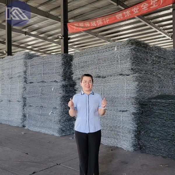 4*1*1 Gabion Basket Hexagonal Hole Erosion Control Metal Stone Cages For Flood Control