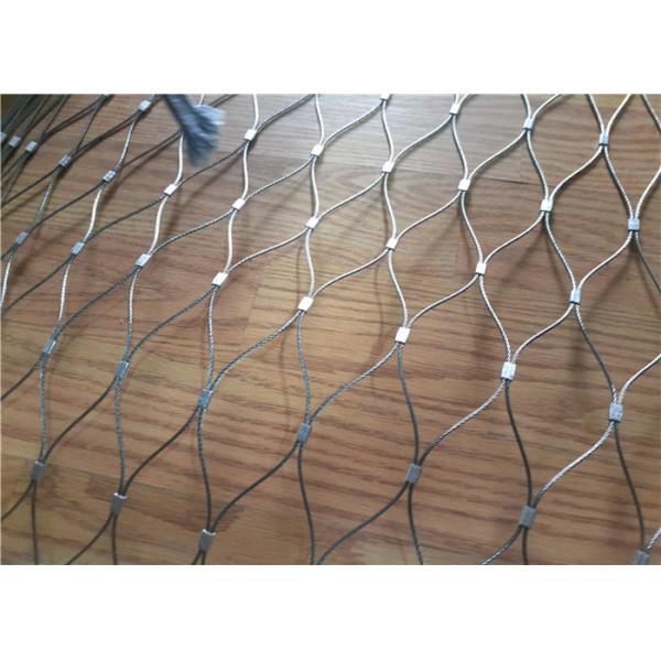 304/316 SS Aviary Wire Netting Ferruled / Knotted Rope Mesh SGS Listed