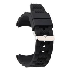 Wholesale Mens Curved Watch Straps Adjustable Silicone Rubber Watch Band For Heavy Watch from china suppliers