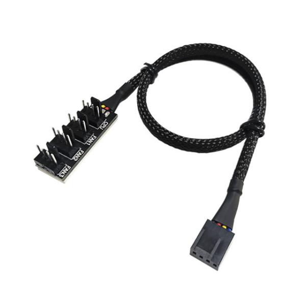 Quality 22AWG Computer  4 Pin Pwm Fan Splitter Connector Tinned Copper Conductor for sale