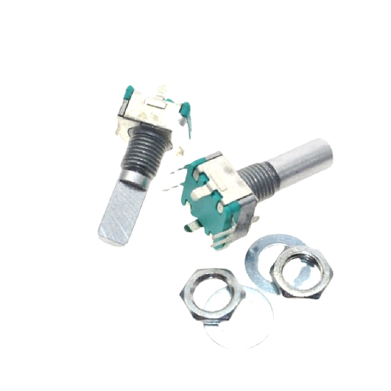 Hot selling Rotary encoder,code switch EC11 audio digital potentiometer,with switch,5Pin, handle length 20mm