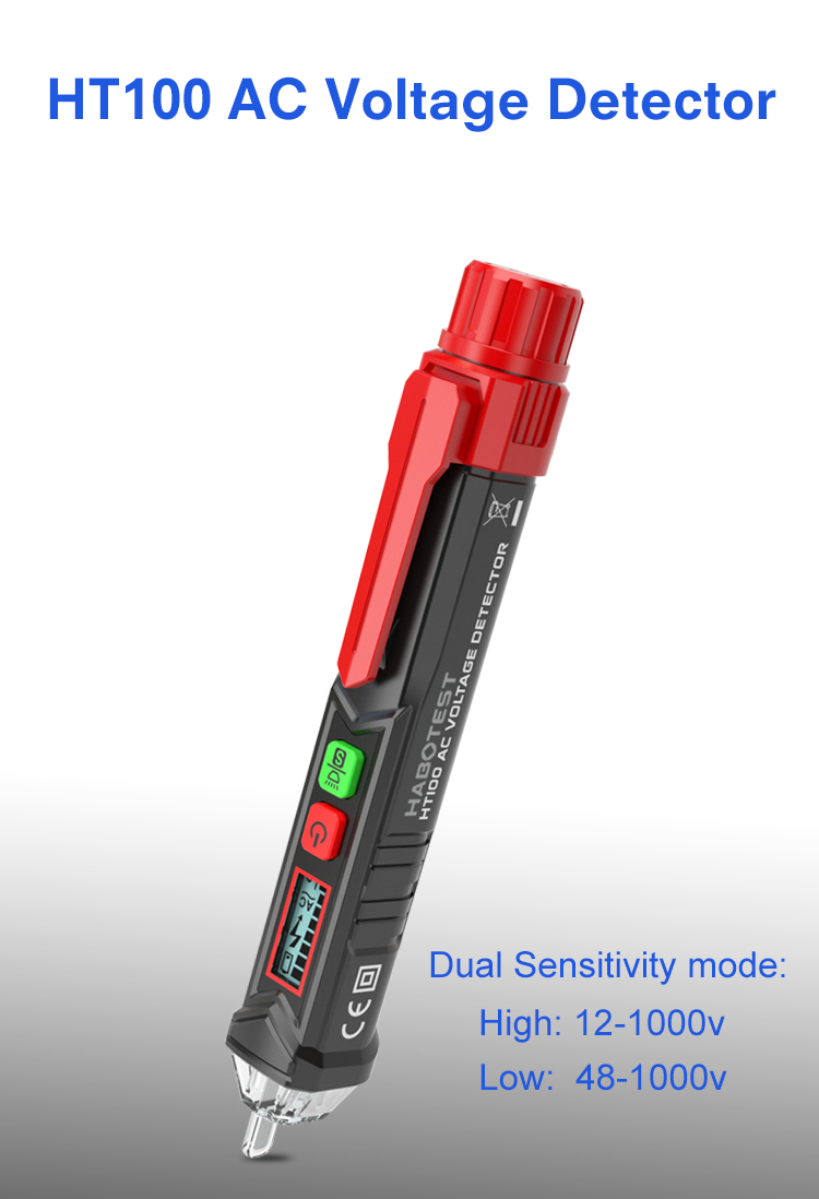 HABOTEST Pen Type Voltage Tester HT 100 LCD Display Non Contact Volt Stick