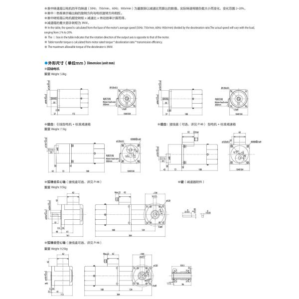 torque gear motor drawings