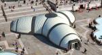 Large Beetle White Inflatable Structure Building With Brand Printing For Event