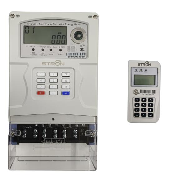 Quality 3 Phase 4 Wire 20A Smart Prepaid Electricity Meter With STS Standard for sale