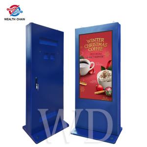 China Single Sided Steady Outdoor LCD Display Kiosk 65 75 85 Multi Languange on sale