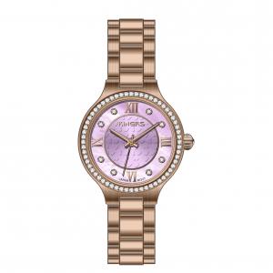 Wholesale Full Stainless Steel Rose Gold Watch For Ladies , Quartz Wrist Watches from china suppliers