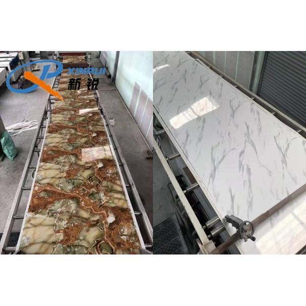 380V 2.0g/Cm3 Double Screw Pvc Marble Sheet Making Machine