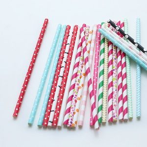 Convenient Lightweight Paper Party Straws Earth Friendly FDA Approved