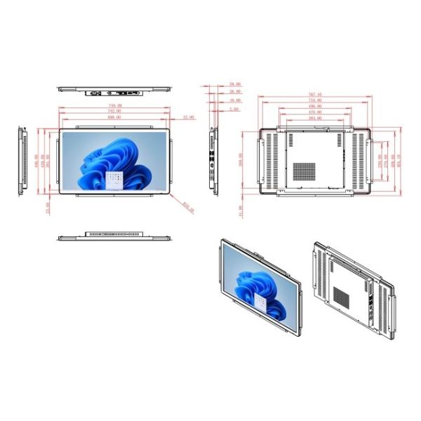 32-Inch Windows Interactive Board for Factory Visualization, Event Displays, Smart City Dashboards, and Educational Systems
