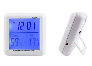 Wholesale 2017 NewDigital Luminous Electronic Thermo-hygrometer Thermometer Temperature Humidity Tester with LCD Backlight &amp; Clock from china suppliers