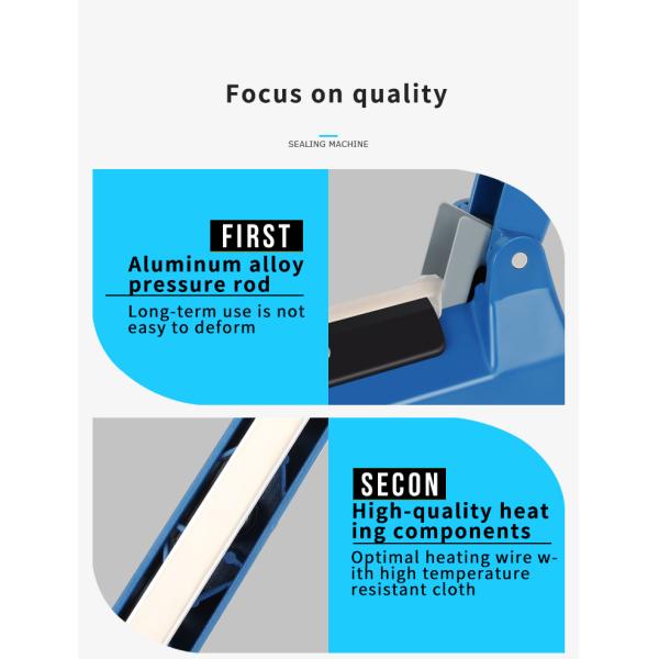 200mm Hand Foil Plastic Bags Pouch Impulse Heat Hot Sealer for Packing CE FCC Approved AL