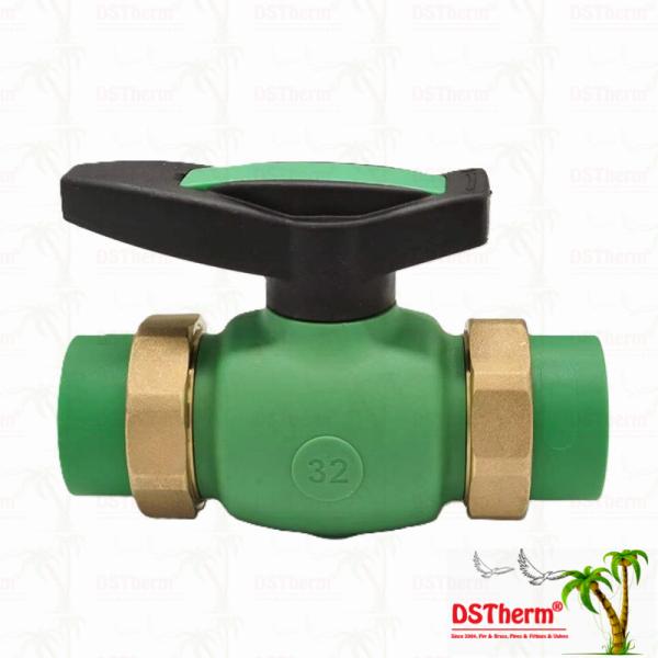 Quality PPR Union Ball Valve Full Bore Ppr Double Union Ball Valve Exposed Installation for sale