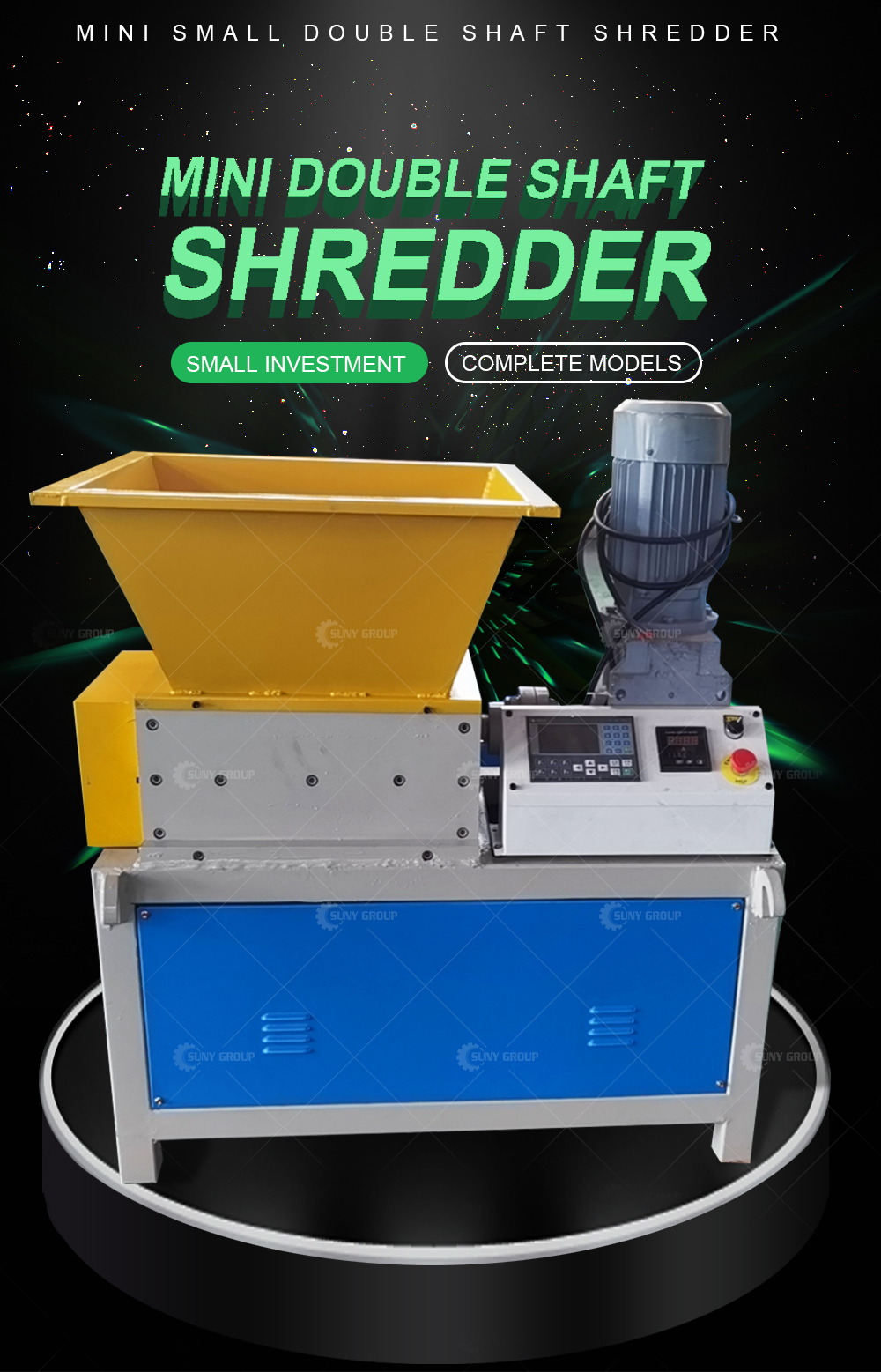 Small Drum Shredding Plastic Drum Shredder with Multifunctional Waste Material Shredder