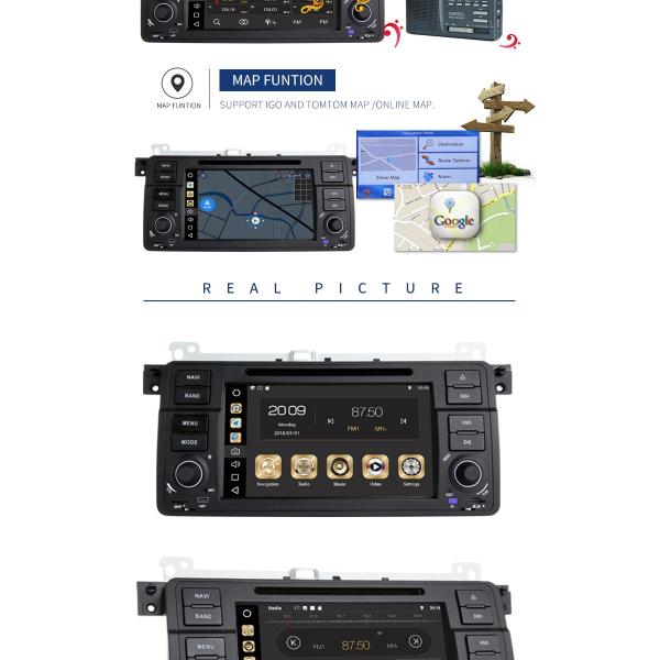 Android 8.1 PX6 BMW GPS DVD Player With AM FM MP4 MP3 Audio Player