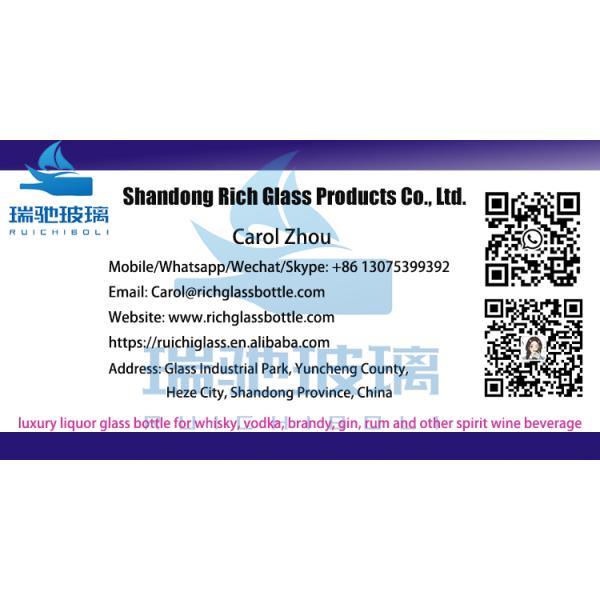 500ml Clear Flat Glass Wine Bottle Flask Glass Whisky Liquor Bottle with Logo Printing