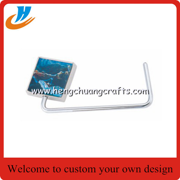 Folding Round Bag Hanger,bag holder hook with custom print logo