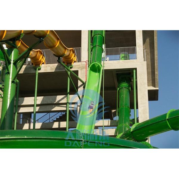 Transparent Aqualoop Water Slide 16m Green Adult Freefall Twist Water Slide